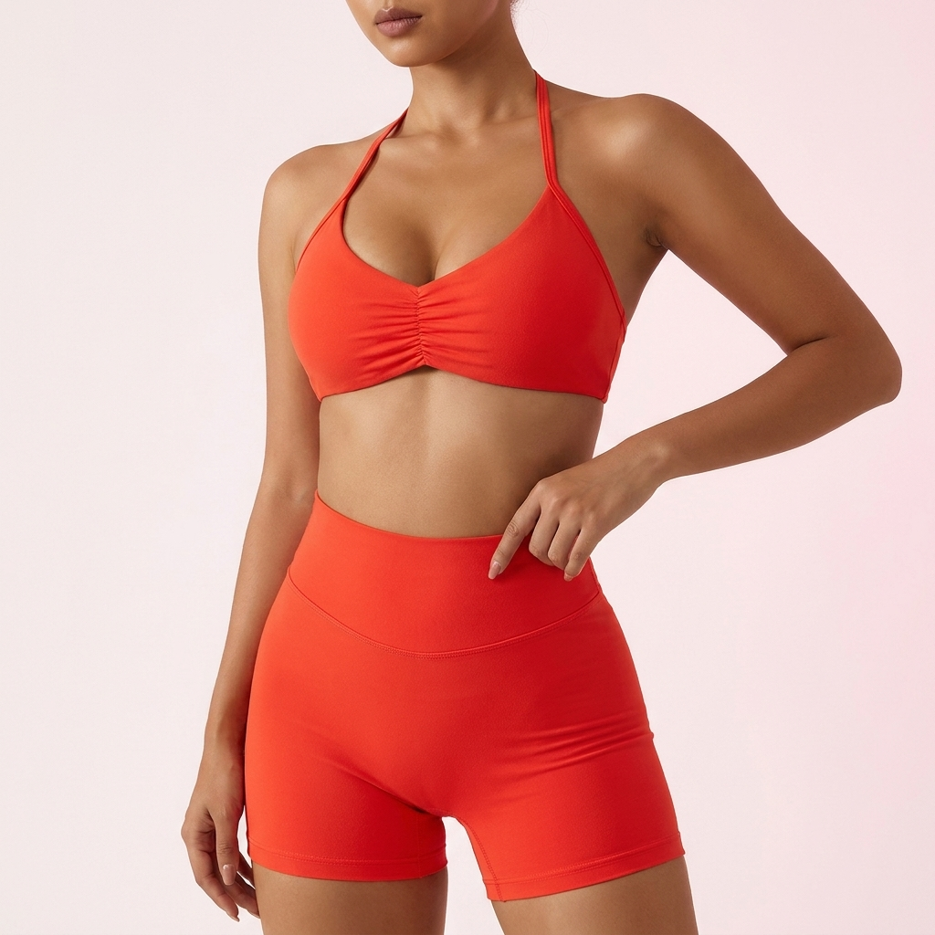 The Sculpt Set™ — Seamless High-Waist Shorts & Scrunch Top