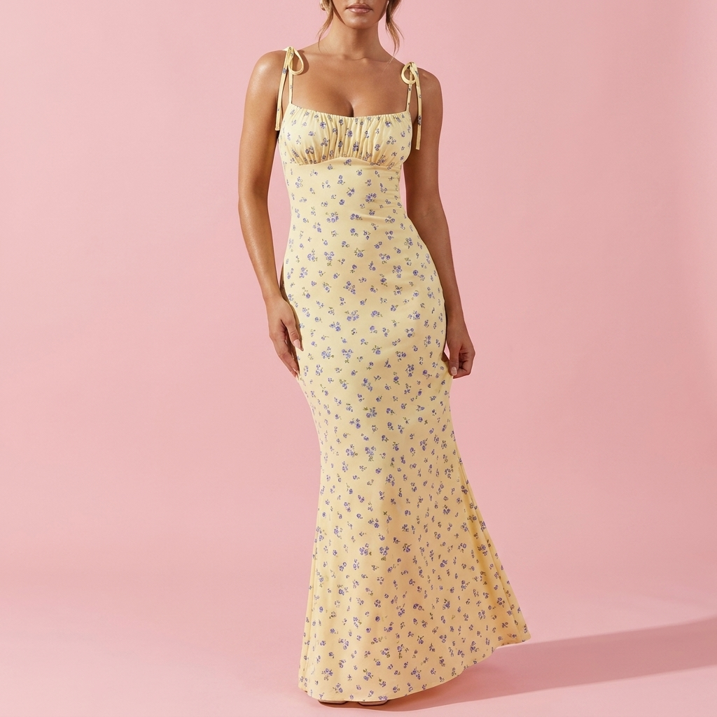 The Bloom Maxi™ — Tie-Strap Floral Maxi Dress