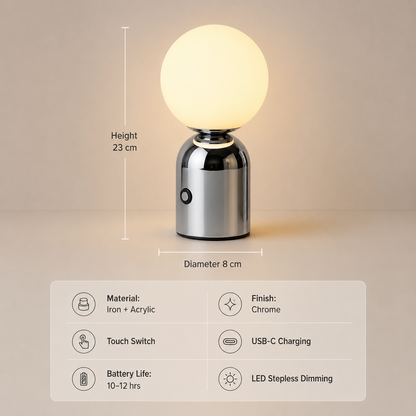 Rascal Glow Orb Cordless Table Lamp