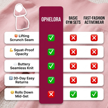 Ophelora Sculpt Set vs basic gym sets and fast-fashion activewear — comparison chart
