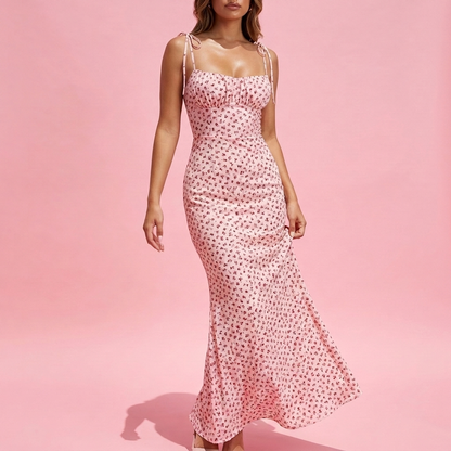 The Bloom Maxi™ — Tie-Strap Floral Maxi Dress