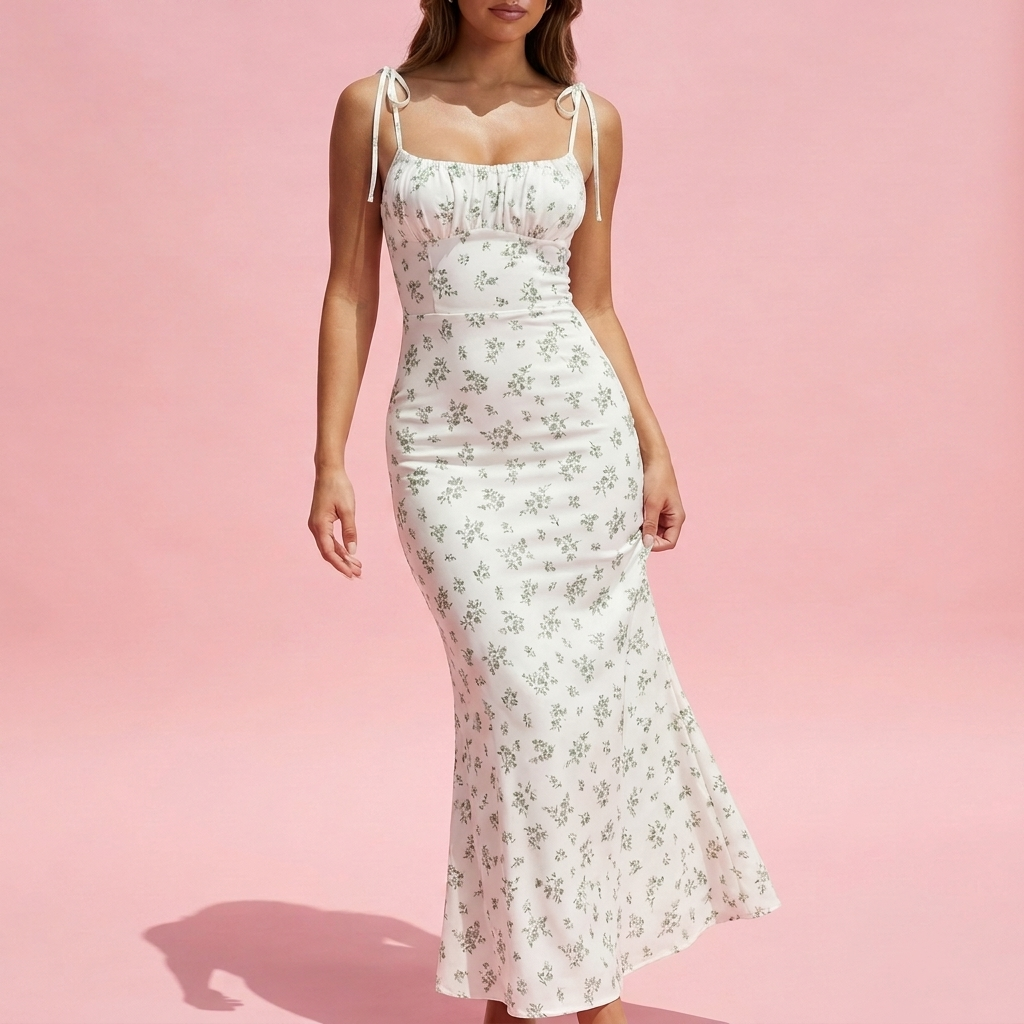 The Bloom Maxi™ — Tie-Strap Floral Maxi Dress